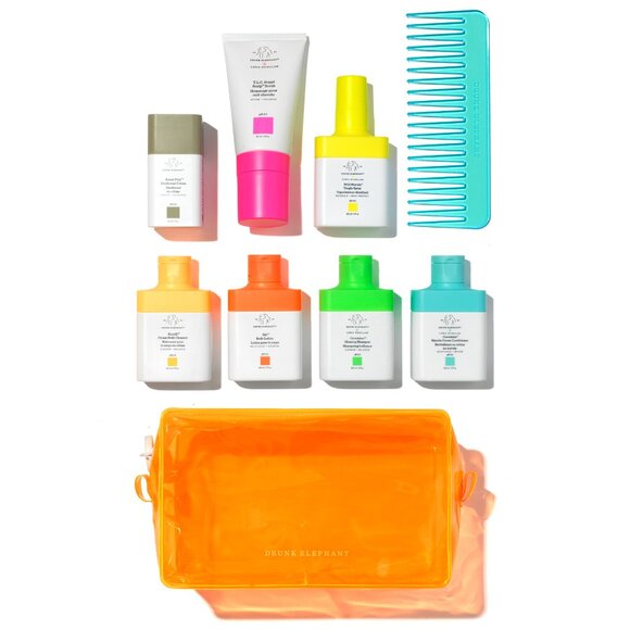 NEW Drunk Elephant The Littles HAIR & BODY 2.0 Kit with Travel Bag and Comb - Picture 2 of 3